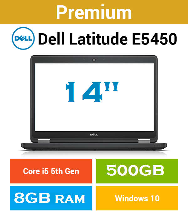 DELL LATITUDE E5450 , CORE I5-5300U @2.30GHz, 8GB RAM ,500GB HDD, INTEL HD GRAPHICS 5500, 4G WWAN