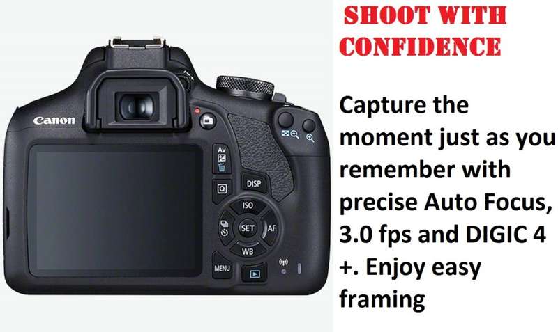 Canon 2000D 24MP DSLR Lens Kit with Canon 18-55MM ZOMM Lens WITH 16GB SD CARD