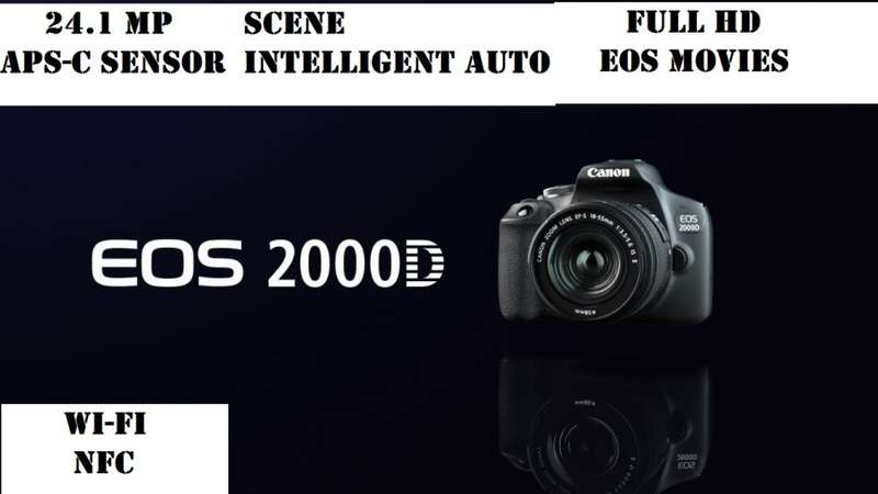 Canon 2000D 24MP DSLR Lens Kit with Canon 18-55MM ZOMM Lens WITH 16GB SD CARD