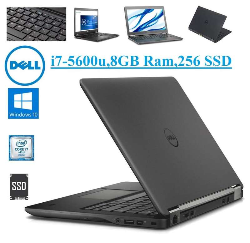 DELL LATITUDE E7250 , CORE I7-5600U @2.60GHz ,8GB RAM ,256GB SSD ,INTEL HD GRAPHICS 5500, 3G WWAN