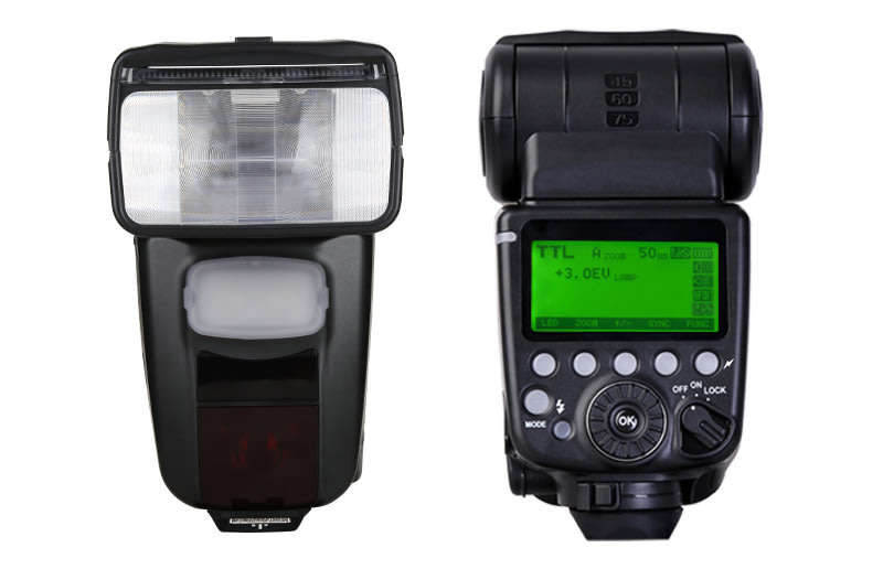 Pixel Mago GN65 Wireless TTL HSS LED Flash Speedlite for Canon, Flash Softbox Diffuser NEW CONDITION