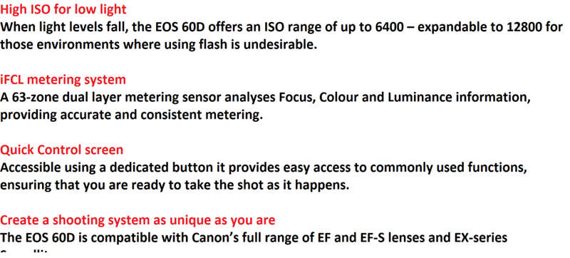Canon EOS 60D BODY ONLY IN VERY GOOD CONDITION