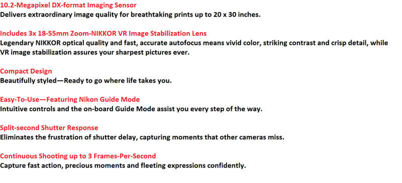 Nikon D3000 10.2MP Digital SLR Camera with 55-200mm f/1:4-5.6G AF-S DX  Nikkor Zoom Lens