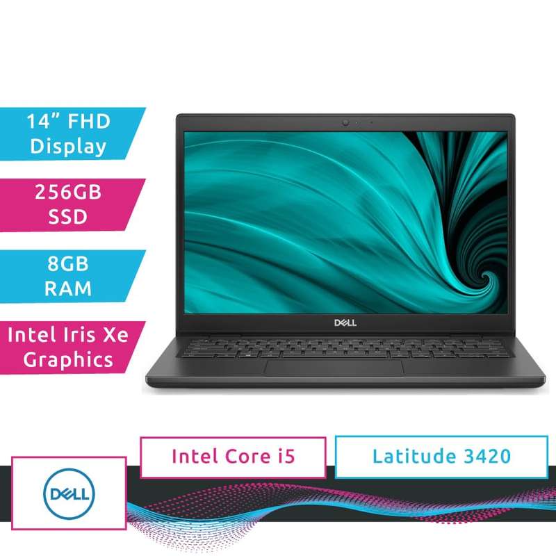 Dell Latitude 3420 11th GEN Intel Core i5-1145G7 , 8GB RAM , 256GB SSD, Full HD 1920 X 1080