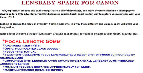 Lensbaby Spark for CANON