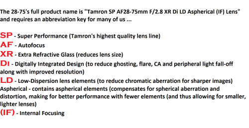 Tamron SP AF 28-75mm F/2.8 XR Di LD Aspherical [IF] Macro Lens for Nikon