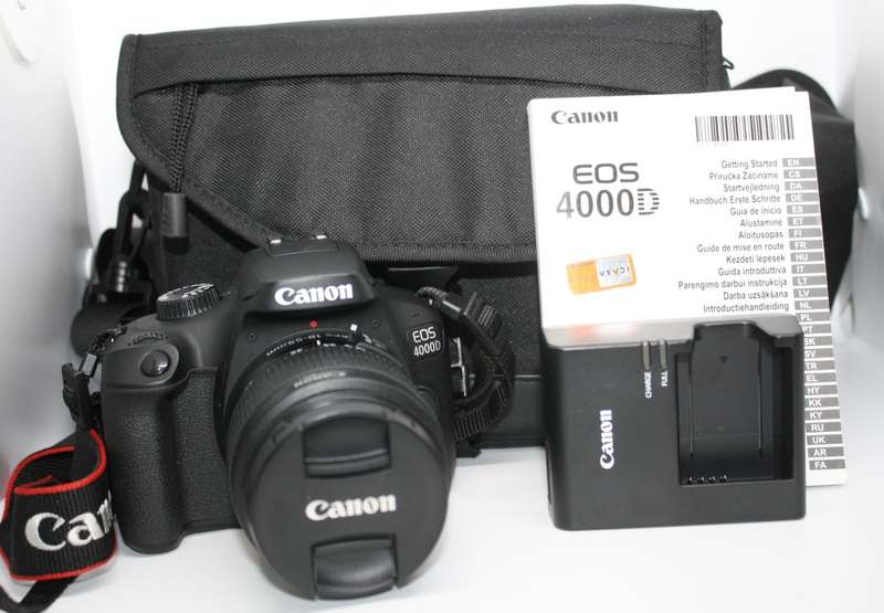 Canon EOS 4000D 18MP DSLR , FHD MOVIES, WIFI with EF-S 18-55mm  ZOOM LENS