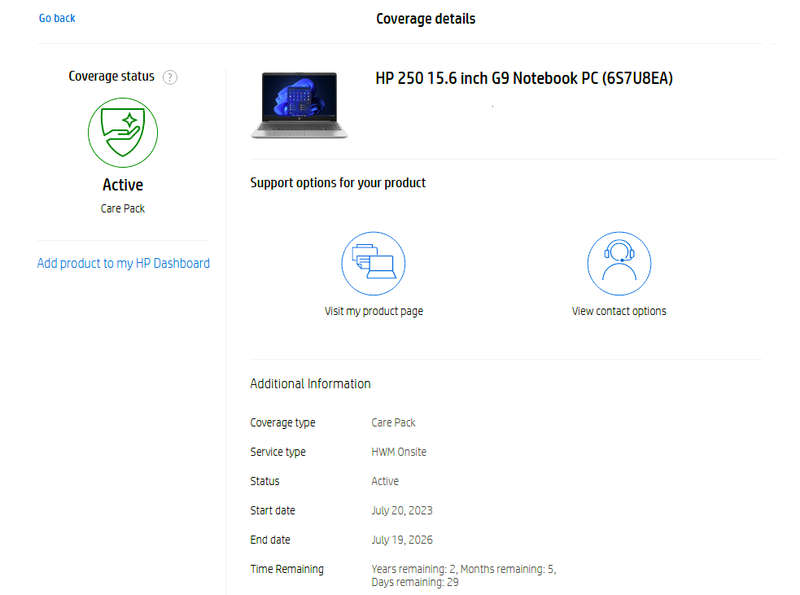 HP 250 G9 15.6` 12th Gen Intel Core i5-1235U, 8GB RAM ,256GB SSD, Full HD  Win 10 Pro DEMO CONDITION