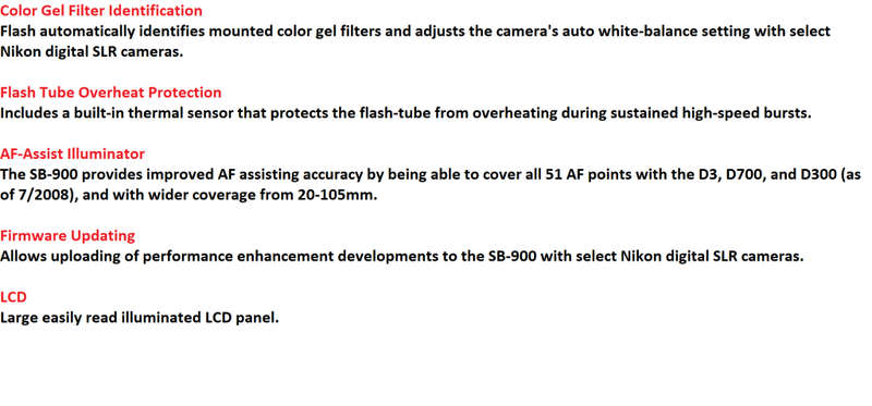 Nikon SB-900 AF Speedlight Flash for Nikon Digital SLR Cameras