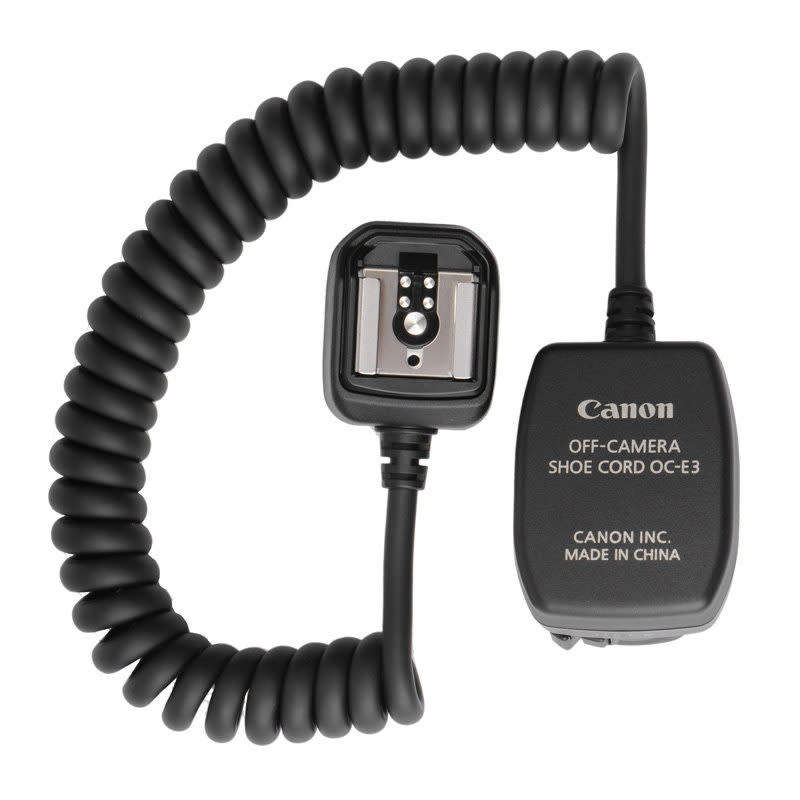 Canon OC-E3 Off Camera Shoe Cord 3 - TTL Off-Camera Flash Cable for EOS Cameras