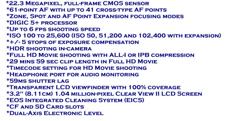 Canon EOS 5D Mark III 22.3 MP Full Frame CMOS with 1080p Full-HD Video Mode Digital SLR Camera (Body