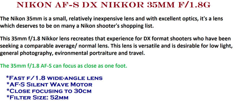 Nikon AF-S DX NIKKOR 35mm f/1.8G
