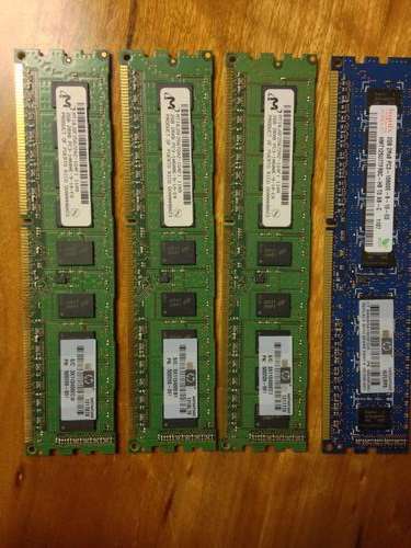 HP 8GB (4x2GB) PC3-10600E ECC DDR3-1333 Server Memory (p/n 500209-061) *No Reserve*