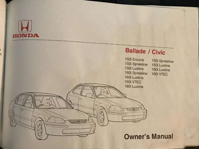 Honda Ballade, Civic Owners Manual