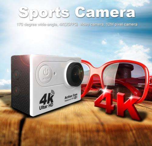 ULTRA HD 4K WiFi Waterproof Sports Action Camera - Black