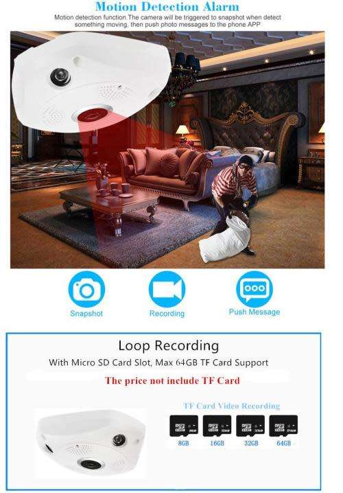 360 VR CAM 3D WiFi with night vision Panoramic Camera