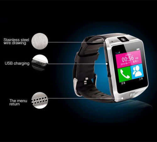 DZ09 Android Bluetooth Smart Watch Phone Camera SIM Card Slot