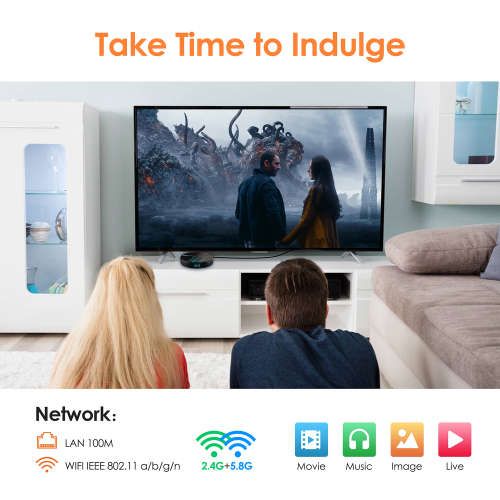 HK1 Mini Quad Core 2+16GB 4K HD WiFi TV Set-Top Box Media Player for Android 9.0