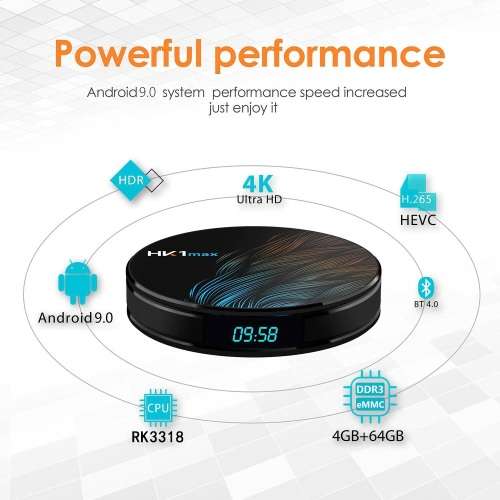 HK1 Mini Quad Core 2+16GB 4K HD WiFi TV Set-Top Box Media Player for Android 9.0