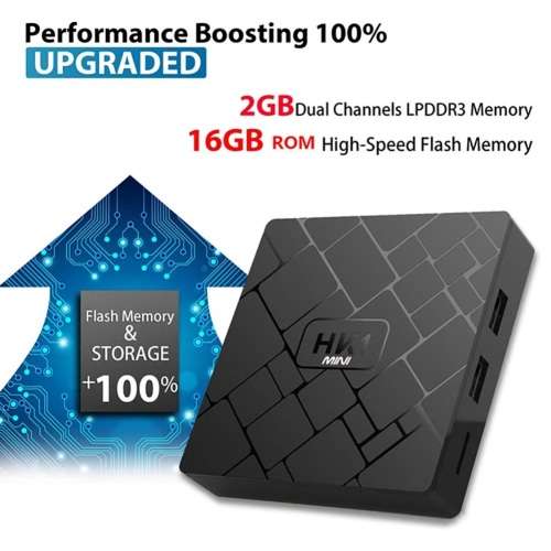 HK1 Mini Quad Core 2+16GB 4K HD WiFi TV Set-Top Box Media Player for Android 9.0