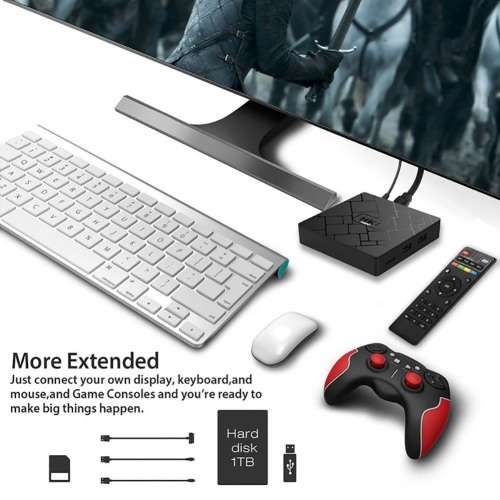 HK1 Mini Quad Core 2+16GB 4K HD WiFi TV Set-Top Box Media Player for Android 9.0