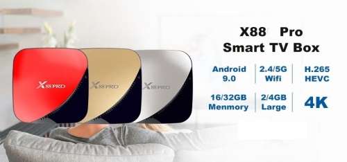 2019 (DSTV Now, Showmax, Netflix) X88 Pro Quad Core 4K Android 9.0 Tv Box 2GB Ram 16G Dual WiFi band