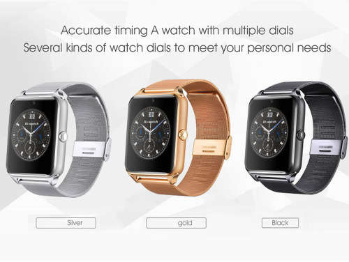 Z60 Bluetooth Smart Watch GSM SIM Phone Mate Stainless Steel For IOS Android