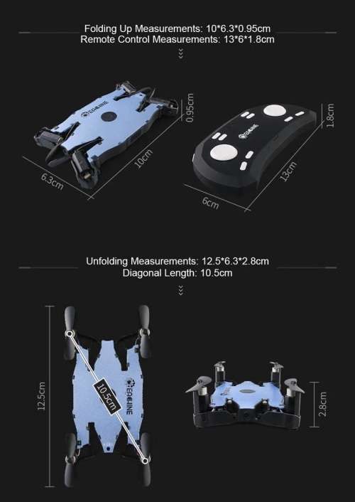 Eachine E57 WiFi FPV Selfie Drone With 720P Camera Auto Foldable Arm Altitude Hold Mini RC Drone