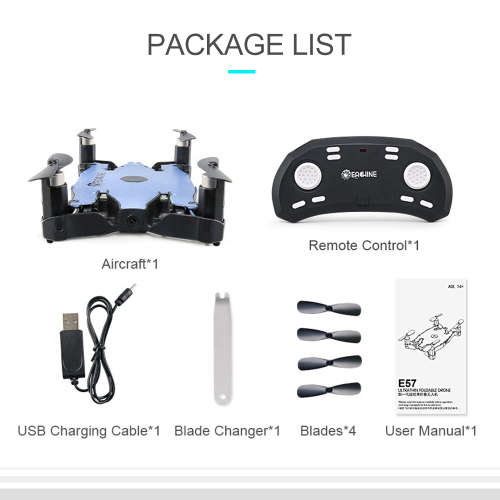 Eachine E57 WiFi FPV Selfie Drone With 720P Camera Auto Foldable Arm Altitude Hold Mini RC Drone