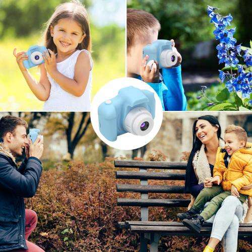 1080P New Design Mini Cute Video Photo Digital Small Portable Kids Camera Blue