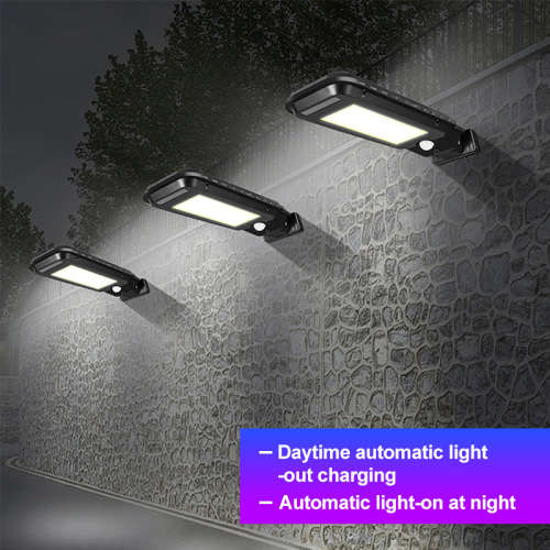 100 Cob outdoor with PIR motion sensor security wall mounted solar path light