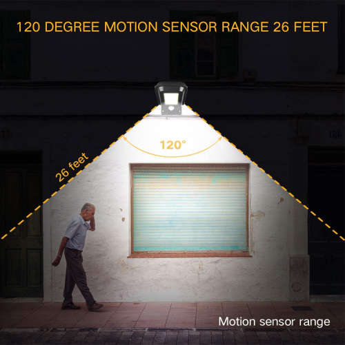 100 Cob outdoor with PIR motion sensor security wall mounted solar path light