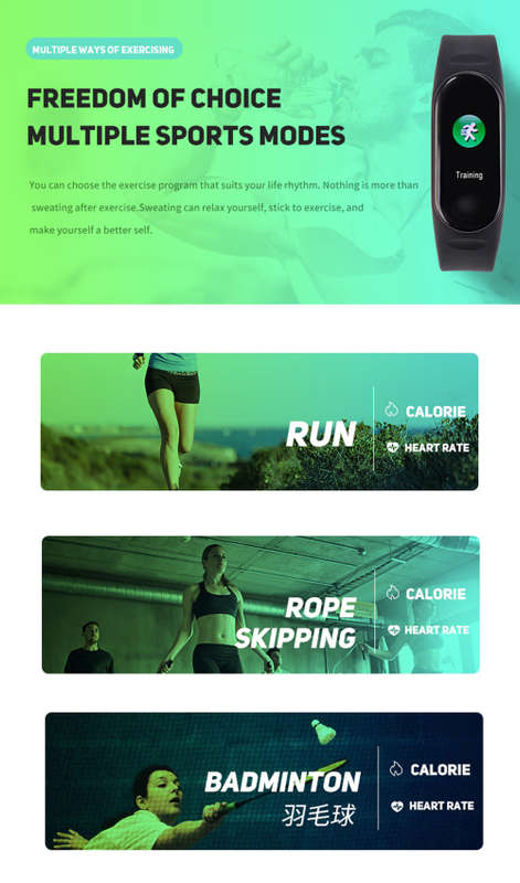 M4 Smart Band Watch Bracelet Blood Pressure Heart Rate Fitness Tracker Wristband