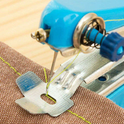 Portable Mini Hand-Held Clothes Fabrics Sewing Machine - RED