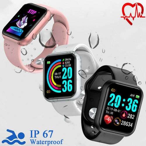 D20 Pro Smart Watch Y68 IP67 Waterproof Bluetooth Fitness Tracker Sports Watch Heart Rate Wristband