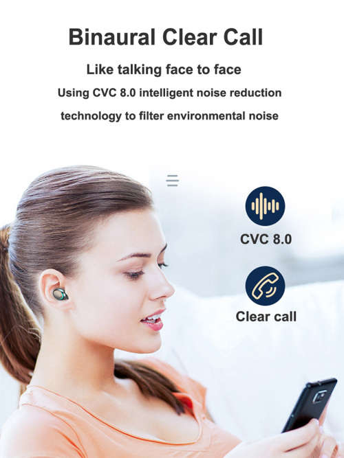 F9-9 Bluetooth 5.0 TWS Waterproof 8D Touch Button Earbuds also work as Power Bank