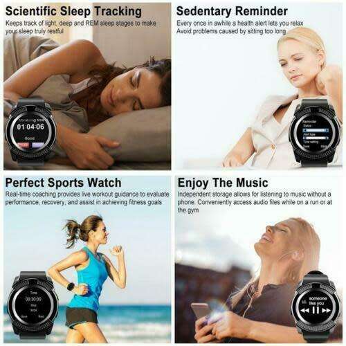 V8 Bluetooth Camera Smart Wrist Watch with sim slot