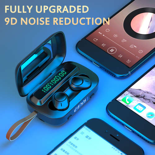Latest M13 Sport Bluetooth Wireless Earphone with Mirror Clock Flashlight 4 in 1 Tws Earbuds Headset