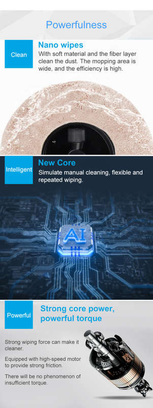 Automatic Rechargeable Smart Intelligent Mopping Cleaner with UV sterilisation