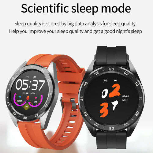 X10 Watch 1.3 Inch Screen Smart Bracelet Heart Rate Watch for iOS & Android - Black / Brown Leather