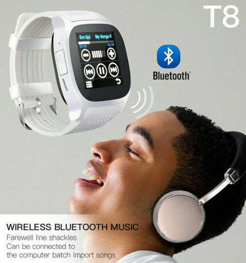 T8 Bluetooth Smart Watch Phone Mate SIM Card Pedometer