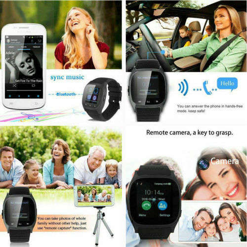 T8 Bluetooth Smart Watch Phone Mate SIM Card Pedometer