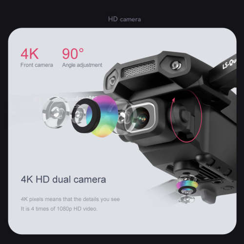 Mini WiFi FPV with 4K/1080P HD Dual Camera Altitude Hold Mode Foldable RC Drone with storage bag
