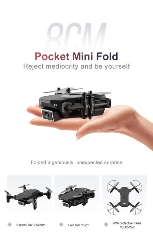 Mini Pocket Drone With 4K 1080P Dual Camera Optical Flow Positioning Foldable RC Quadcopter RTF