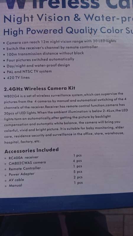 4 Wireless Security Camera Kit