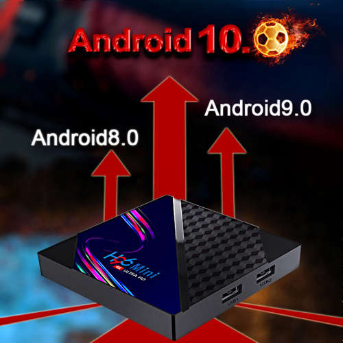 H96 Mini DDR3 2GB / 16GB Android 10.0 4K HD TV Box Support TikTok TV Control bluetooth 4.0 - UK Plug