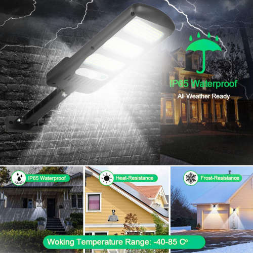 213 LED Outdoor Solar Street Wall Light PIR Sensor Motion LED COB Lamp Remote Control