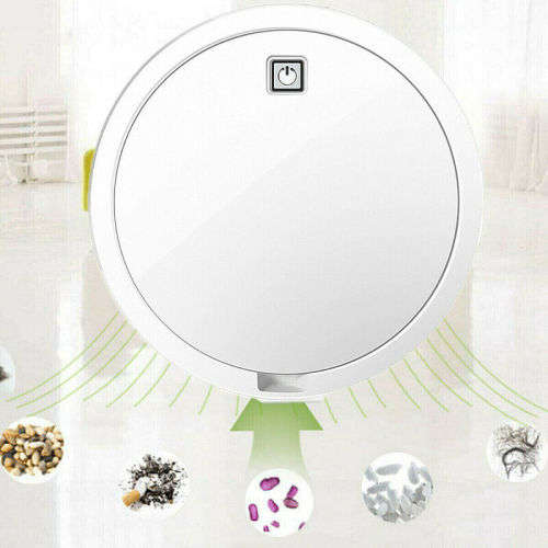 3 in 1 Vacuum Robot Upgrade Automatic Deep Blind Spot Clean Wireless Sweep - Black and White