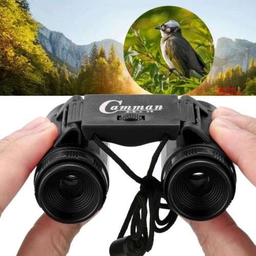 Kid's 2.5 x 26 Magnification Toy Binocular Telescope + Neck Tie Strap  Black, Red, Blue and Yellow
