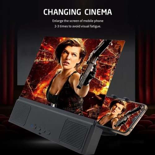 L2 12 inch Phone Screen Magnifier with BT Speaker HD Mobile Phone Movies Videos or Music Amplifier